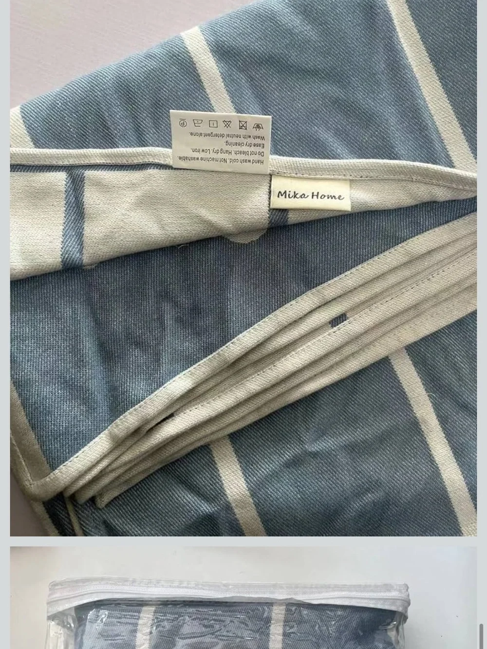 Mika Home Nautical Reversible Blue Bamboo Fiber Oversized Throw Blanket 50”x70”